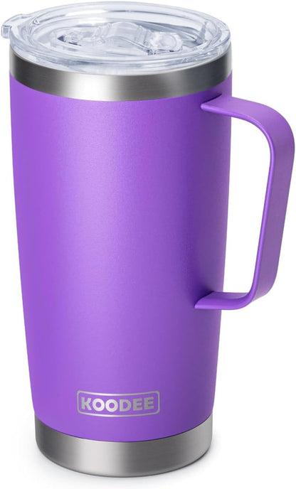 20 oz Stainless Steel Skinny Tumbler Double Wall Insulated Slim Water Tumbler Cup for Coffee, Tea (Baby Blue)