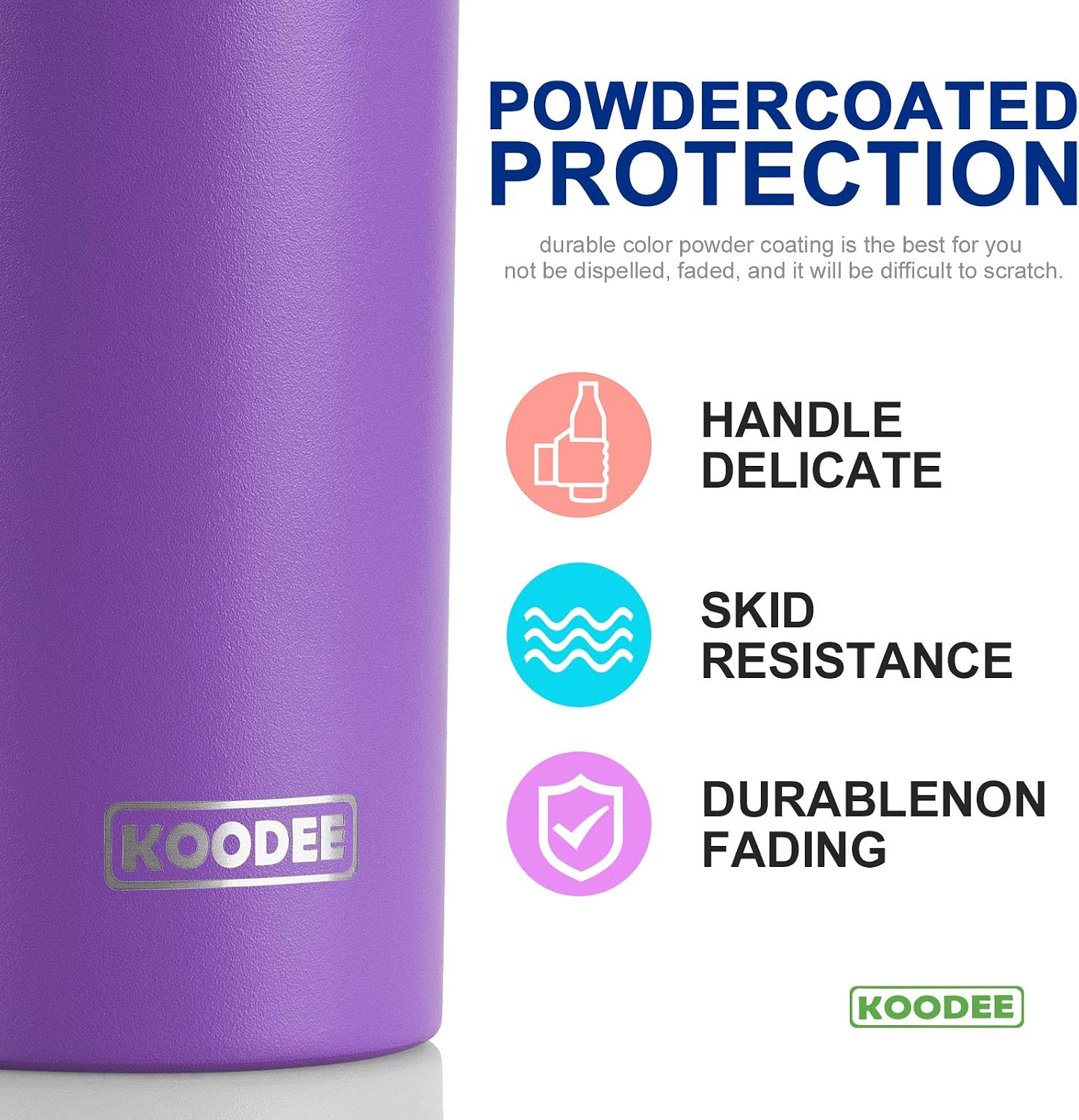 20 oz Stainless Steel Skinny Tumbler Double Wall Insulated Slim Water Tumbler Cup for Coffee, Tea (Baby Blue)