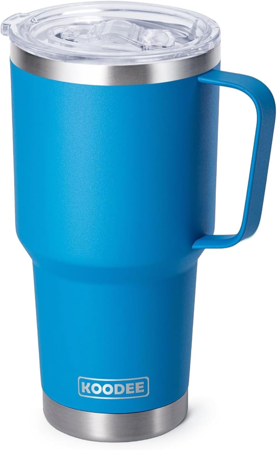 20 oz Stainless Steel Skinny Tumbler Double Wall Insulated Slim Water Tumbler Cup for Coffee, Tea (Baby Blue)