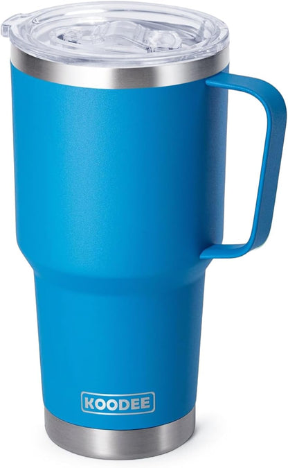 20 oz Stainless Steel Skinny Tumbler Double Wall Insulated Slim Water Tumbler Cup for Coffee, Tea (Baby Blue)