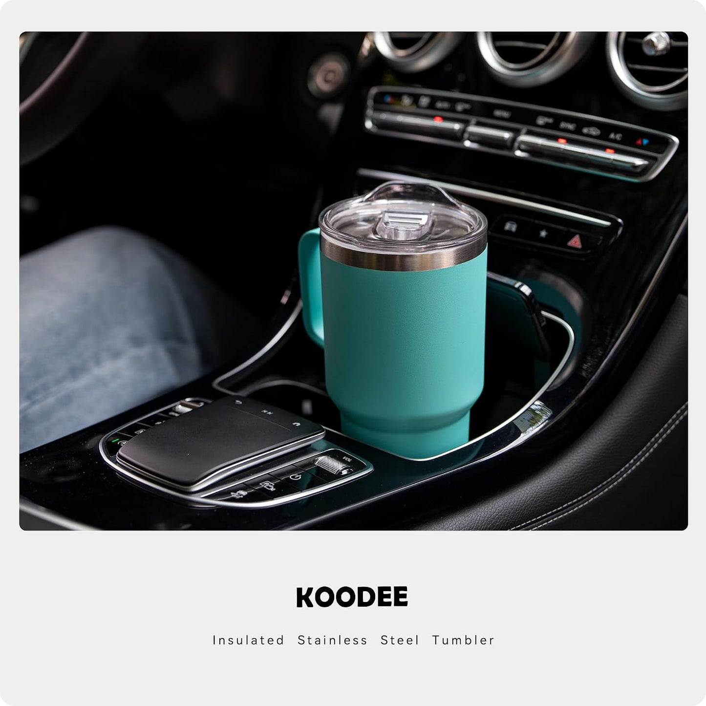 20 oz Stainless Steel Skinny Tumbler Double Wall Insulated Slim Water Tumbler Cup for Coffee, Tea (Baby Blue)