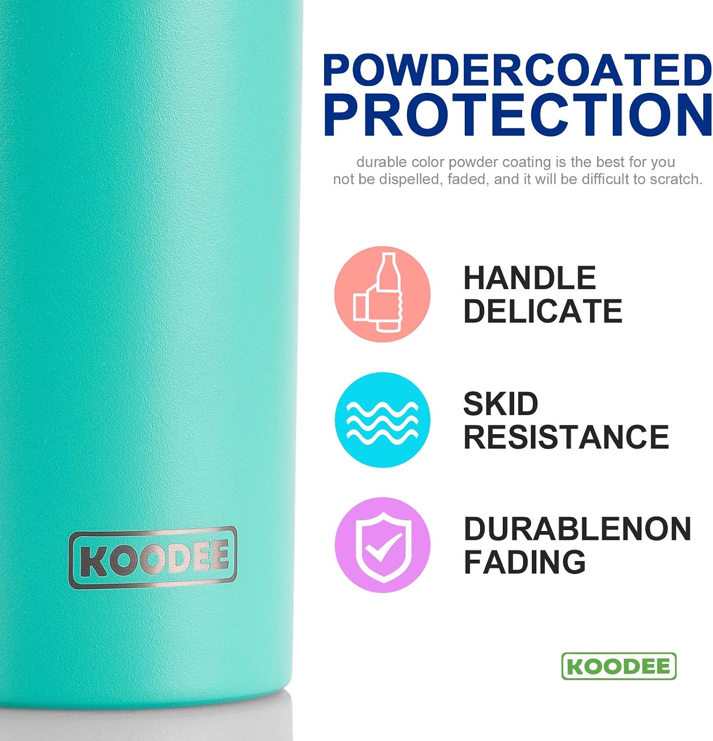 20 oz Stainless Steel Skinny Tumbler Double Wall Insulated Slim Water Tumbler Cup for Coffee, Tea (Baby Blue)