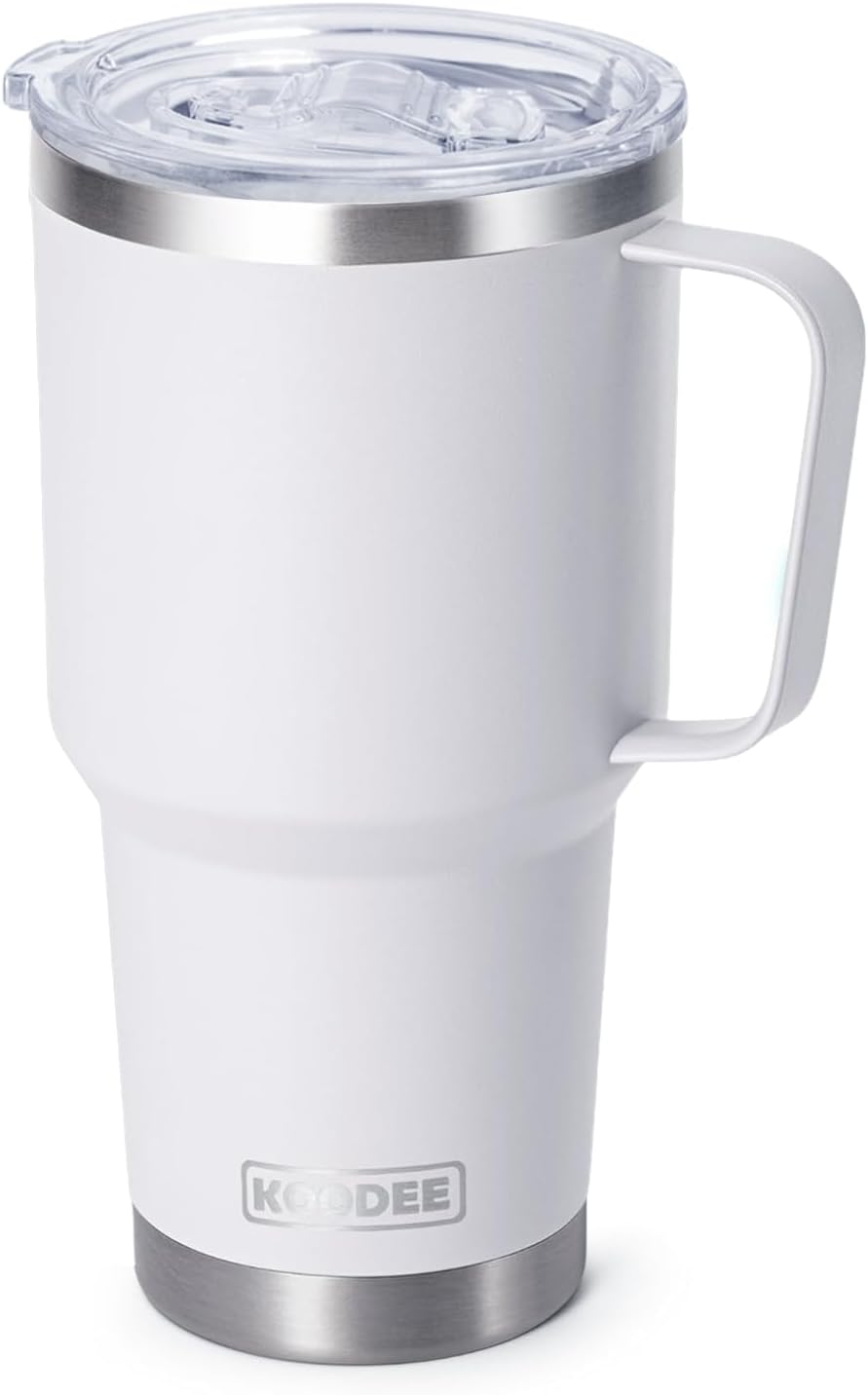 20 oz Stainless Steel Skinny Tumbler Double Wall Insulated Slim Water Tumbler Cup for Coffee, Tea (Baby Blue)