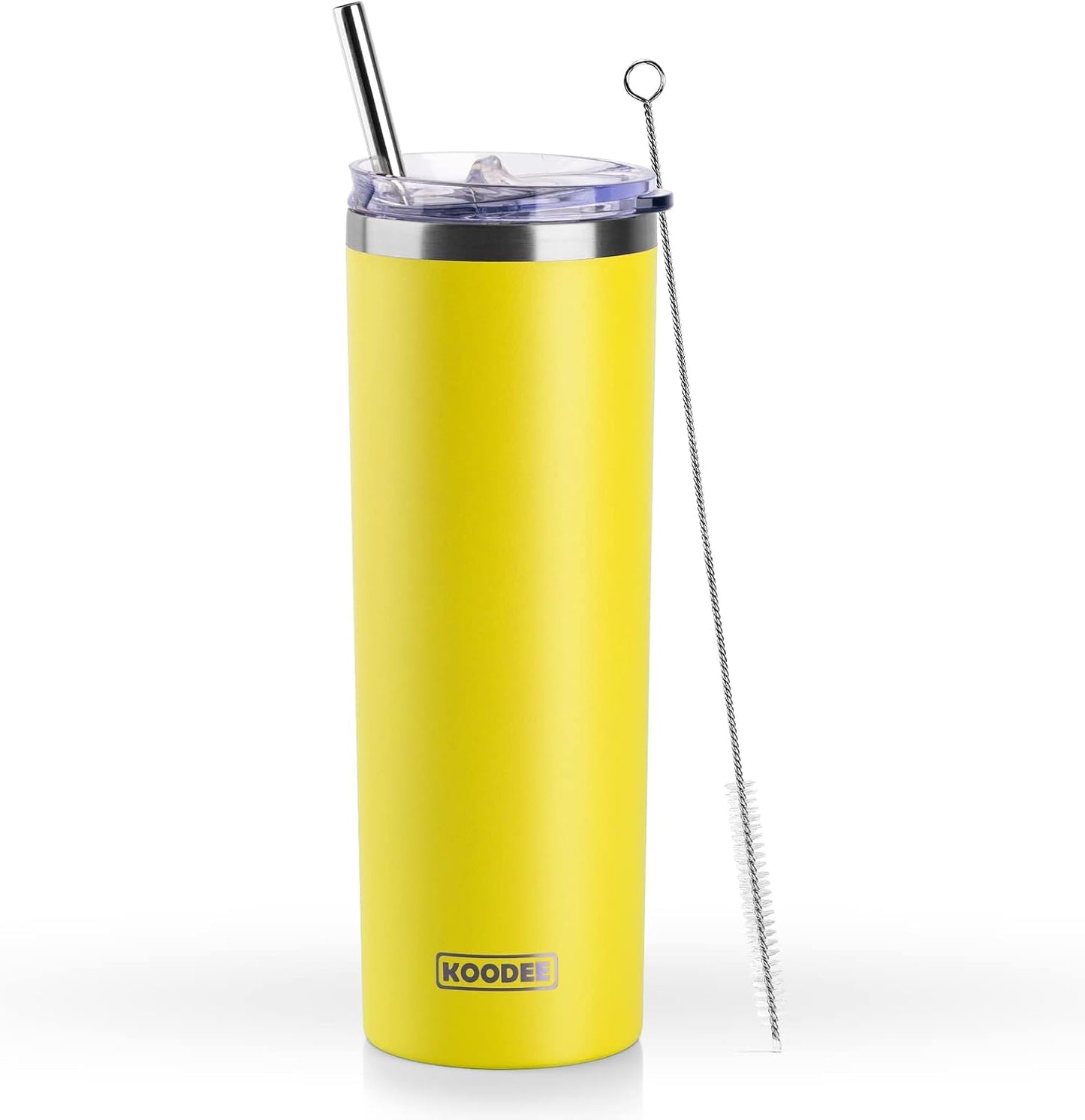 20 oz Stainless Steel Skinny Tumbler Double Wall Insulated Slim Water Tumbler Cup for Coffee, Tea (Baby Blue)