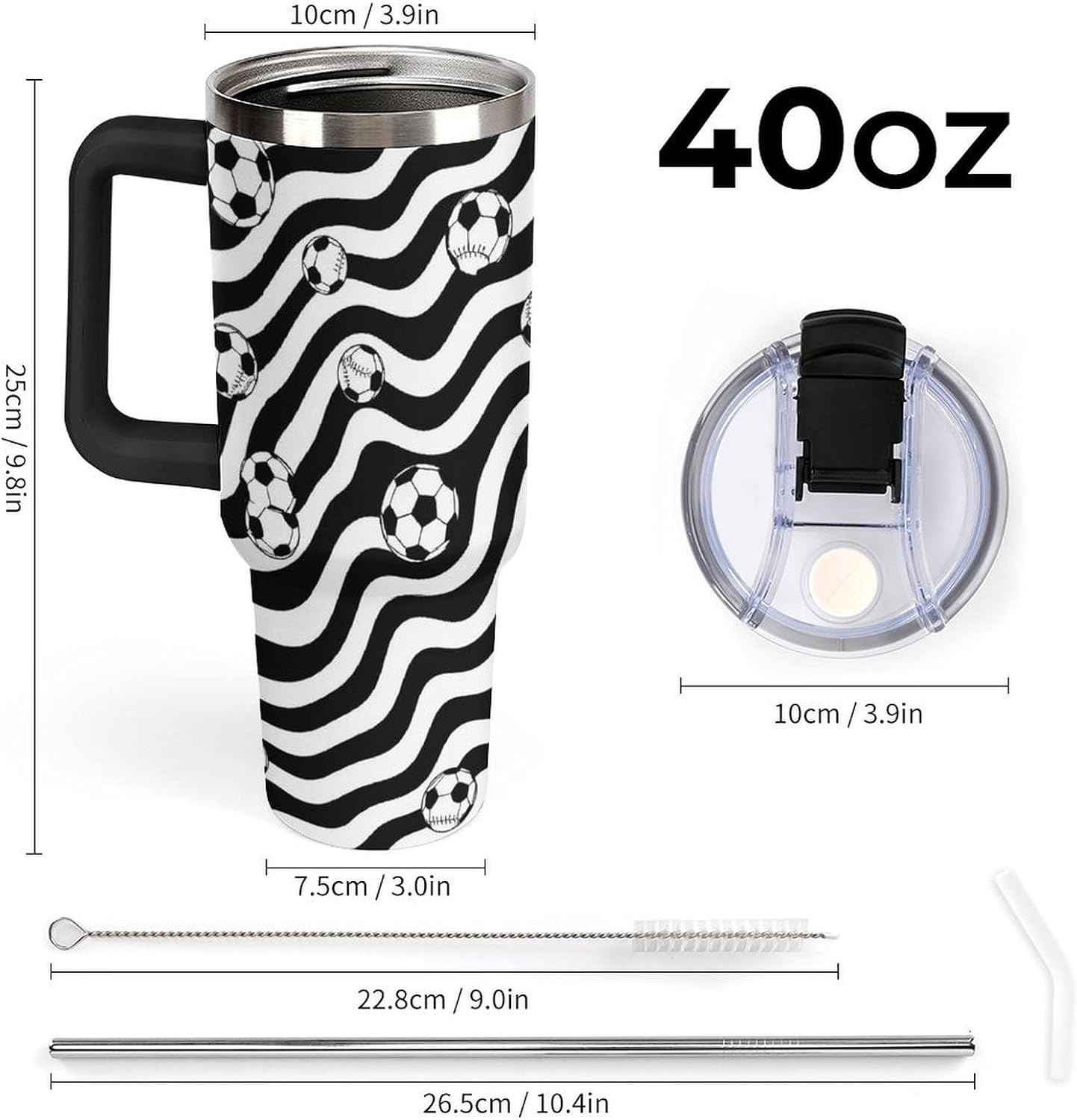 Leakproof Tumbler Vacuum Sealed Car Holder Friendly For Travel Simple Minimalist White Poppy Flower Pattern Coffee Mug Light Rose Red-style-27 - Colors D