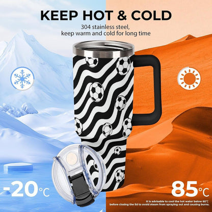 Leakproof Tumbler Vacuum Sealed Car Holder Friendly For Travel Simple Minimalist White Poppy Flower Pattern Coffee Mug Light Rose Red-style-27 - Colors D