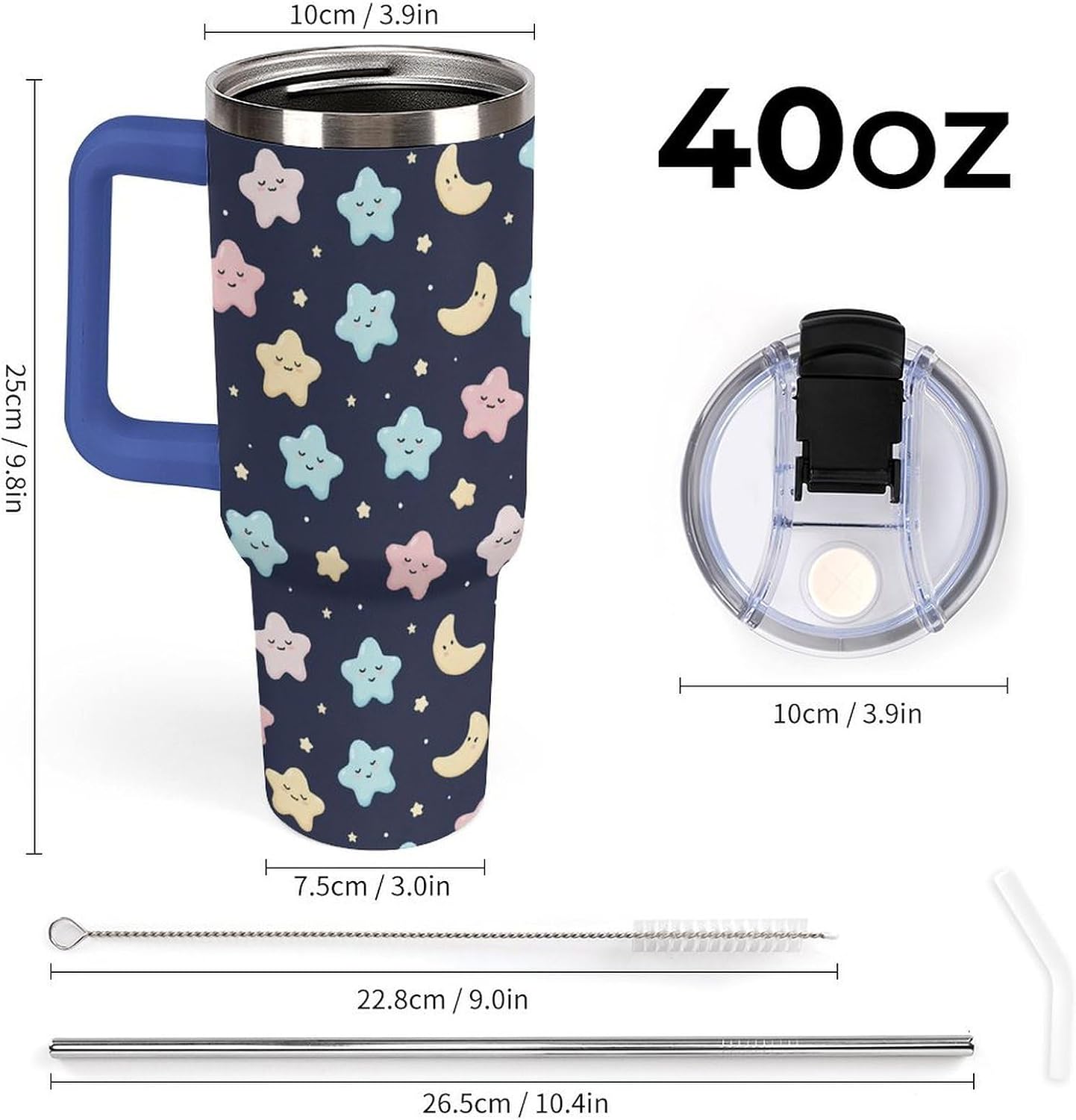 Leakproof Tumbler Vacuum Sealed Car Holder Friendly For Travel Simple Minimalist White Poppy Flower Pattern Coffee Mug Light Rose Red-style-27 - Colors D