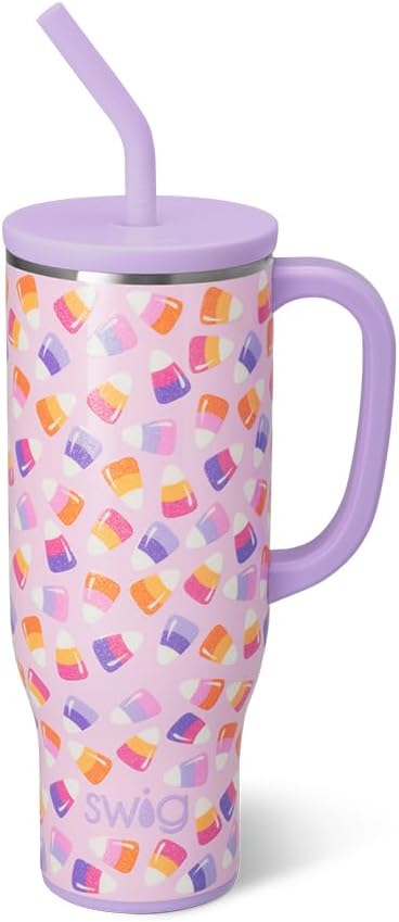 30oz Insulated Mega Mug with Handle & Straw, Cookie Jar | Triple Insulated Stainless Steel - Handle & Straw Included - Extra Large Capacity - Cup Holder Friendly