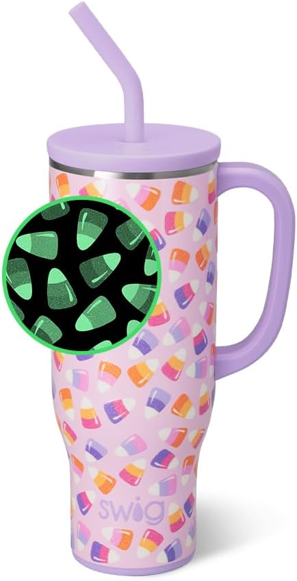 30oz Insulated Mega Mug with Handle & Straw, Cookie Jar | Triple Insulated Stainless Steel - Handle & Straw Included - Extra Large Capacity - Cup Holder Friendly