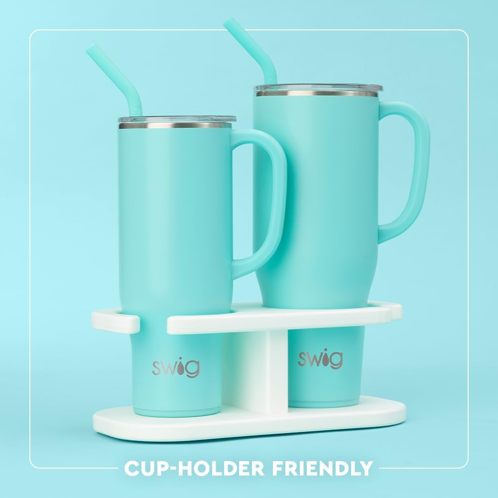 30oz Insulated Mega Mug with Handle & Straw, Cookie Jar | Triple Insulated Stainless Steel - Handle & Straw Included - Extra Large Capacity - Cup Holder Friendly