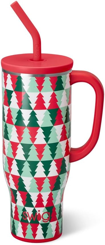 30oz Insulated Mega Mug with Handle & Straw, Cookie Jar | Triple Insulated Stainless Steel - Handle & Straw Included - Extra Large Capacity - Cup Holder Friendly