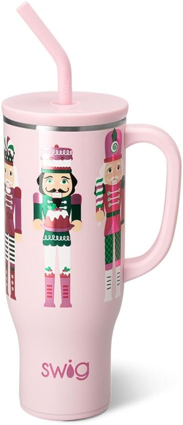 30oz Insulated Mega Mug with Handle & Straw, Cookie Jar | Triple Insulated Stainless Steel - Handle & Straw Included - Extra Large Capacity - Cup Holder Friendly