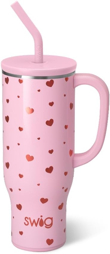 30oz Insulated Mega Mug with Handle & Straw, Cookie Jar | Triple Insulated Stainless Steel - Handle & Straw Included - Extra Large Capacity - Cup Holder Friendly