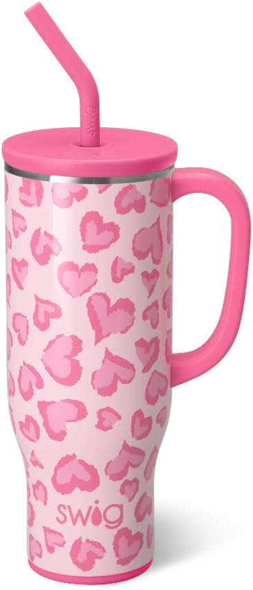 30oz Insulated Mega Mug with Handle & Straw, Cookie Jar | Triple Insulated Stainless Steel - Handle & Straw Included - Extra Large Capacity - Cup Holder Friendly