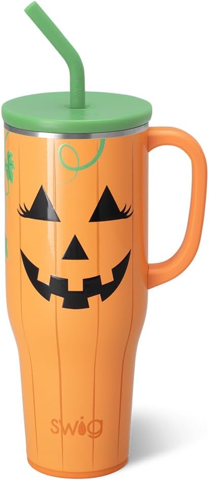 30oz Insulated Mega Mug with Handle & Straw, Cookie Jar | Triple Insulated Stainless Steel - Handle & Straw Included - Extra Large Capacity - Cup Holder Friendly