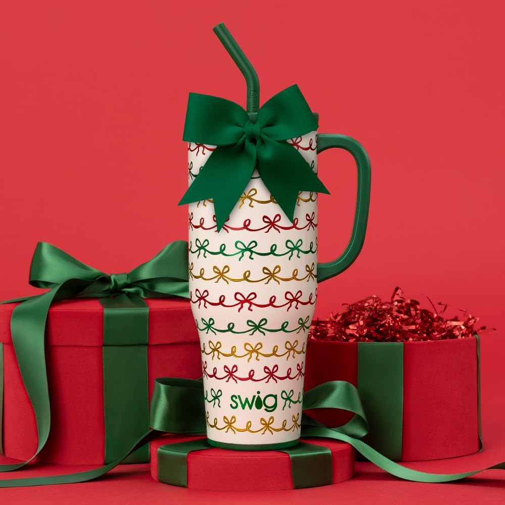 30oz Insulated Mega Mug with Handle & Straw, Cookie Jar | Triple Insulated Stainless Steel - Handle & Straw Included - Extra Large Capacity - Cup Holder Friendly