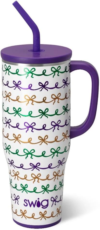 30oz Insulated Mega Mug with Handle & Straw, Cookie Jar | Triple Insulated Stainless Steel - Handle & Straw Included - Extra Large Capacity - Cup Holder Friendly