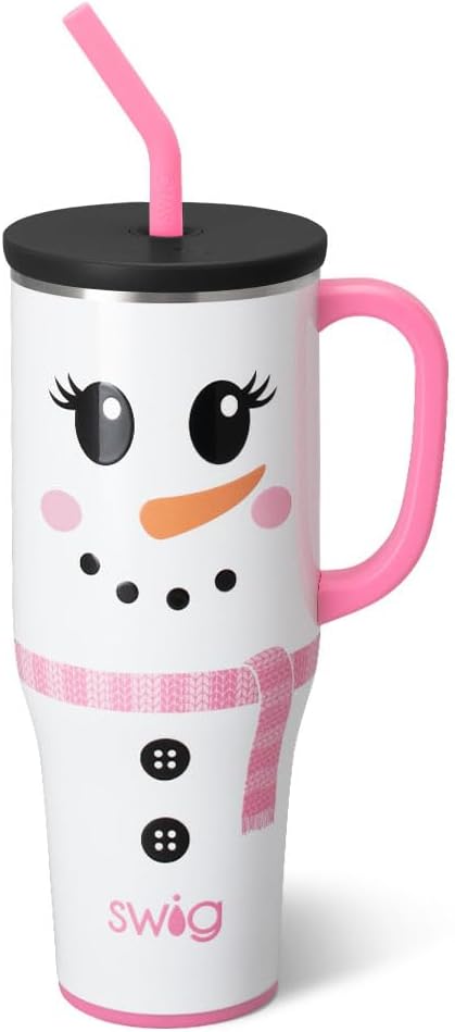 30oz Insulated Mega Mug with Handle & Straw, Cookie Jar | Triple Insulated Stainless Steel - Handle & Straw Included - Extra Large Capacity - Cup Holder Friendly
