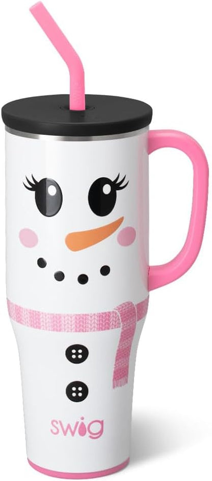 30oz Insulated Mega Mug with Handle & Straw, Cookie Jar | Triple Insulated Stainless Steel - Handle & Straw Included - Extra Large Capacity - Cup Holder Friendly