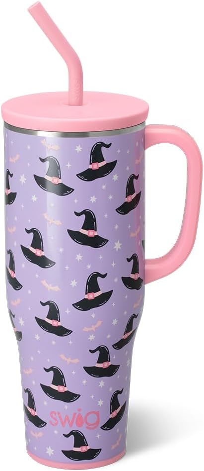 30oz Insulated Mega Mug with Handle & Straw, Cookie Jar | Triple Insulated Stainless Steel - Handle & Straw Included - Extra Large Capacity - Cup Holder Friendly