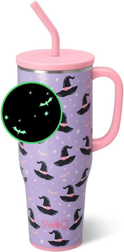 30oz Insulated Mega Mug with Handle & Straw, Cookie Jar | Triple Insulated Stainless Steel - Handle & Straw Included - Extra Large Capacity - Cup Holder Friendly