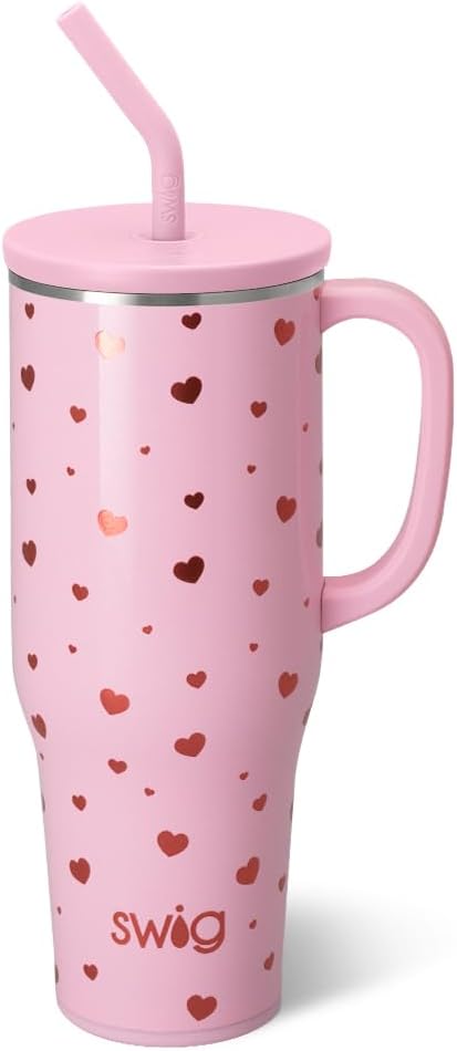 30oz Insulated Mega Mug with Handle & Straw, Cookie Jar | Triple Insulated Stainless Steel - Handle & Straw Included - Extra Large Capacity - Cup Holder Friendly