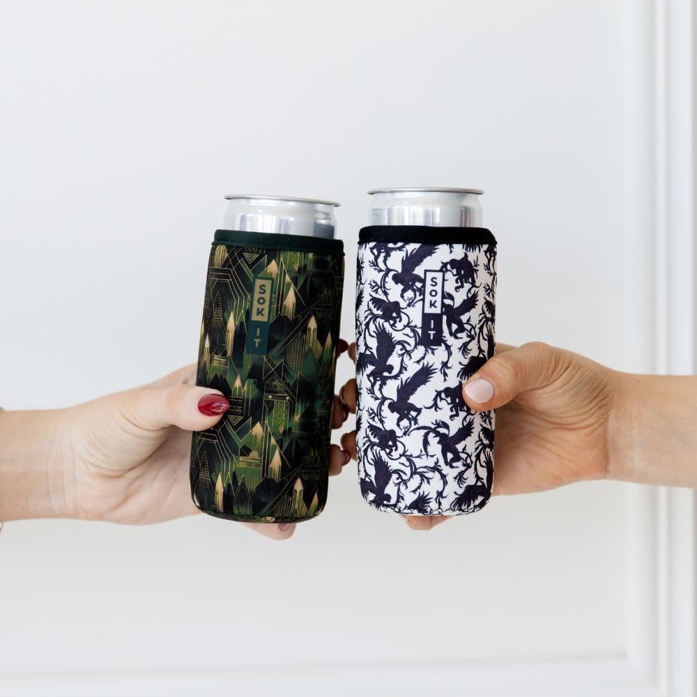 CanSok Sleeve for Beer & Soda Insulated Neoprene Cover (Ocean Oasis, 12oz Can Sleeve) - Colors B