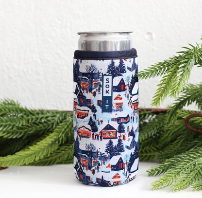 CanSok Sleeve for Beer & Soda Insulated Neoprene Cover (Ocean Oasis, 12oz Can Sleeve) - Colors B