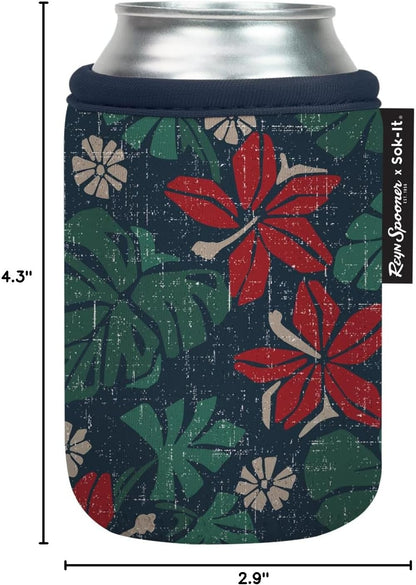 CanSok Sleeve for Beer & Soda Insulated Neoprene Cover (Ocean Oasis, 12oz Can Sleeve) - Colors B