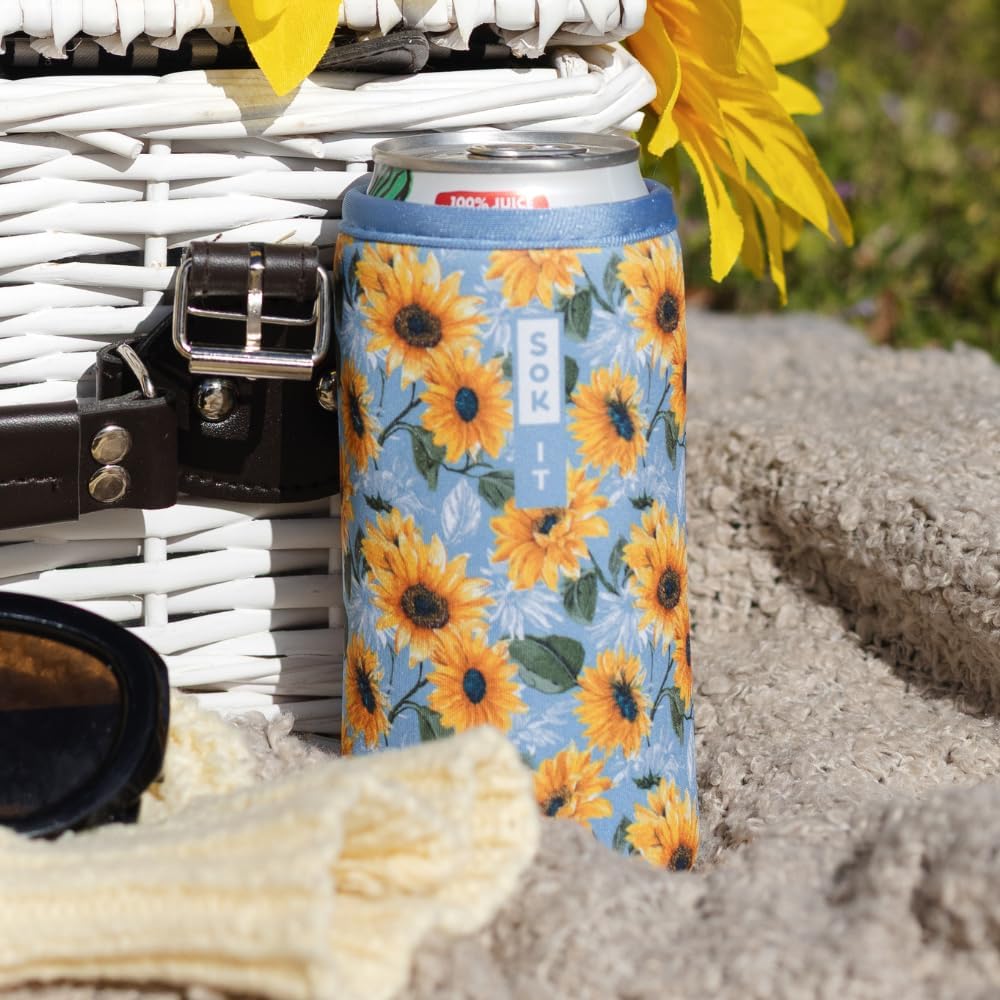 CanSok Sleeve for Beer & Soda Insulated Neoprene Cover (Ocean Oasis, 12oz Can Sleeve) - Colors B