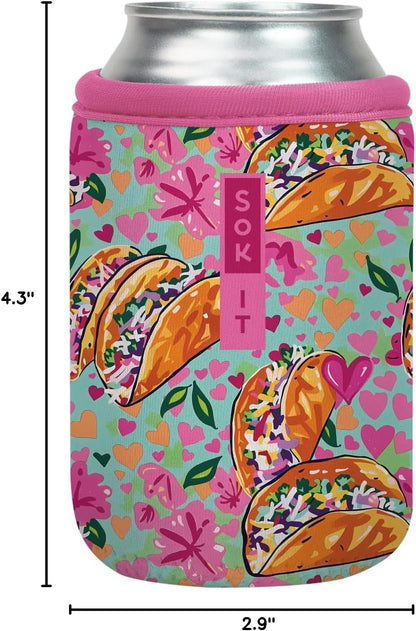 CanSok Sleeve for Beer & Soda Insulated Neoprene Cover (Ocean Oasis, 12oz Can Sleeve) - Colors B