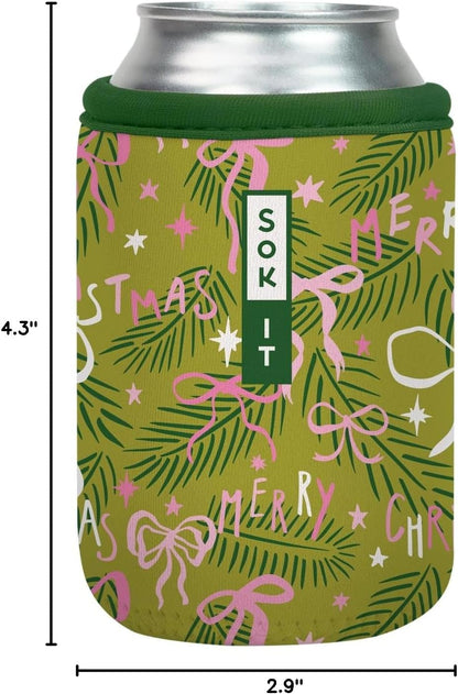 CanSok Sleeve for Beer & Soda Insulated Neoprene Cover (Ocean Oasis, 12oz Can Sleeve) - Colors B