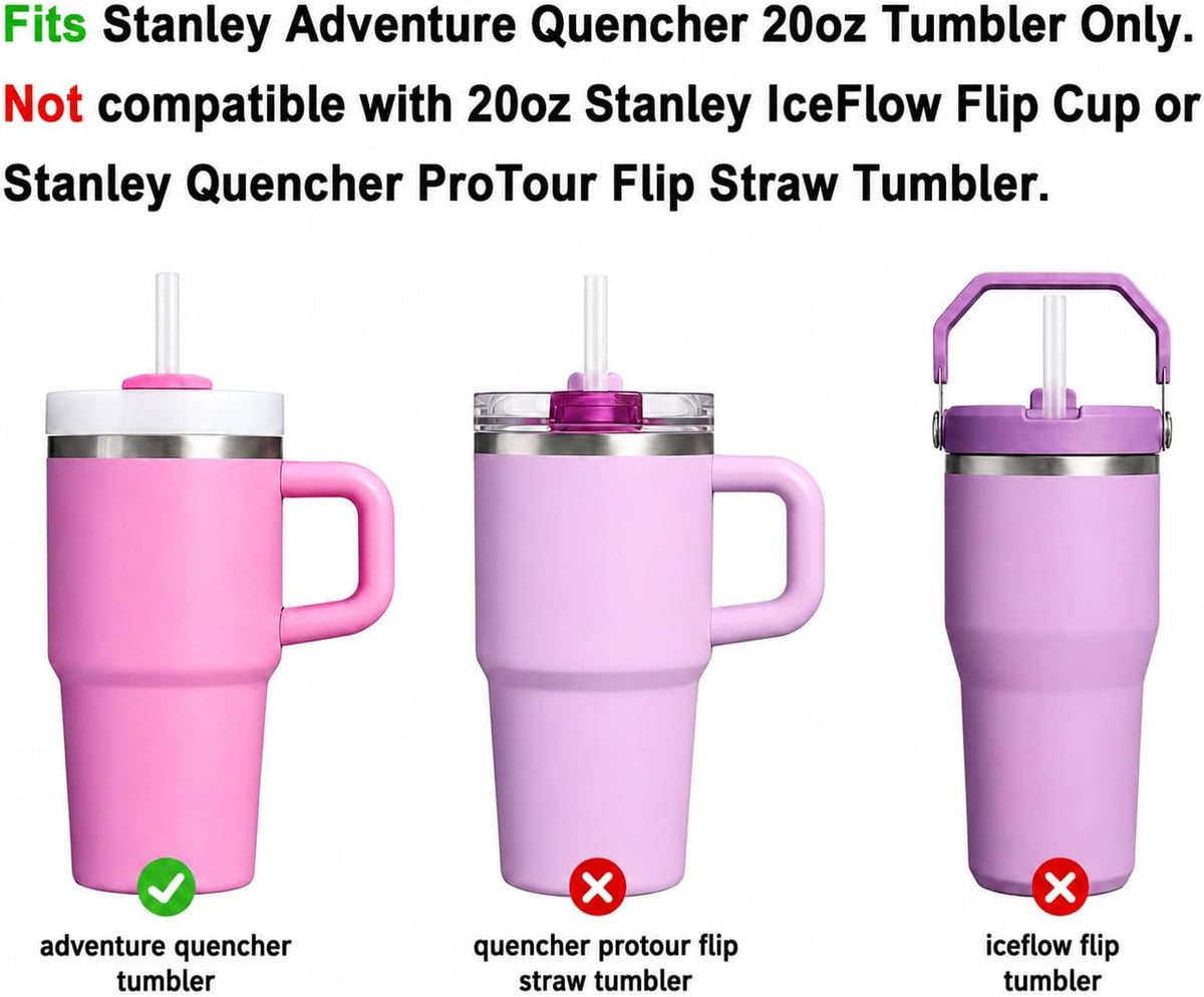Replacement Straw Compatible with 40 oz Stanley Quencher Tumbler, 12 Inch Extra Long Reusable Plastic Straws for 40 Oz Cup, Clear-6 Pack