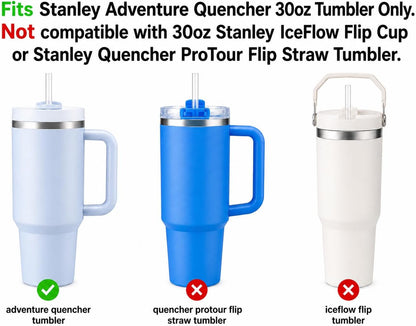 Replacement Straw Compatible with 40 oz Stanley Quencher Tumbler, 12 Inch Extra Long Reusable Plastic Straws for 40 Oz Cup, Clear-6 Pack