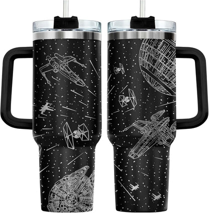 Dad Dadman Funny 40 oz Tumbler with Handle, Funny Dad Gift | Gift for Dad Tumbler 40oz, Cool Dadman Travel Mug, Funny Superhero Birthday from Daughter Son - Colors B