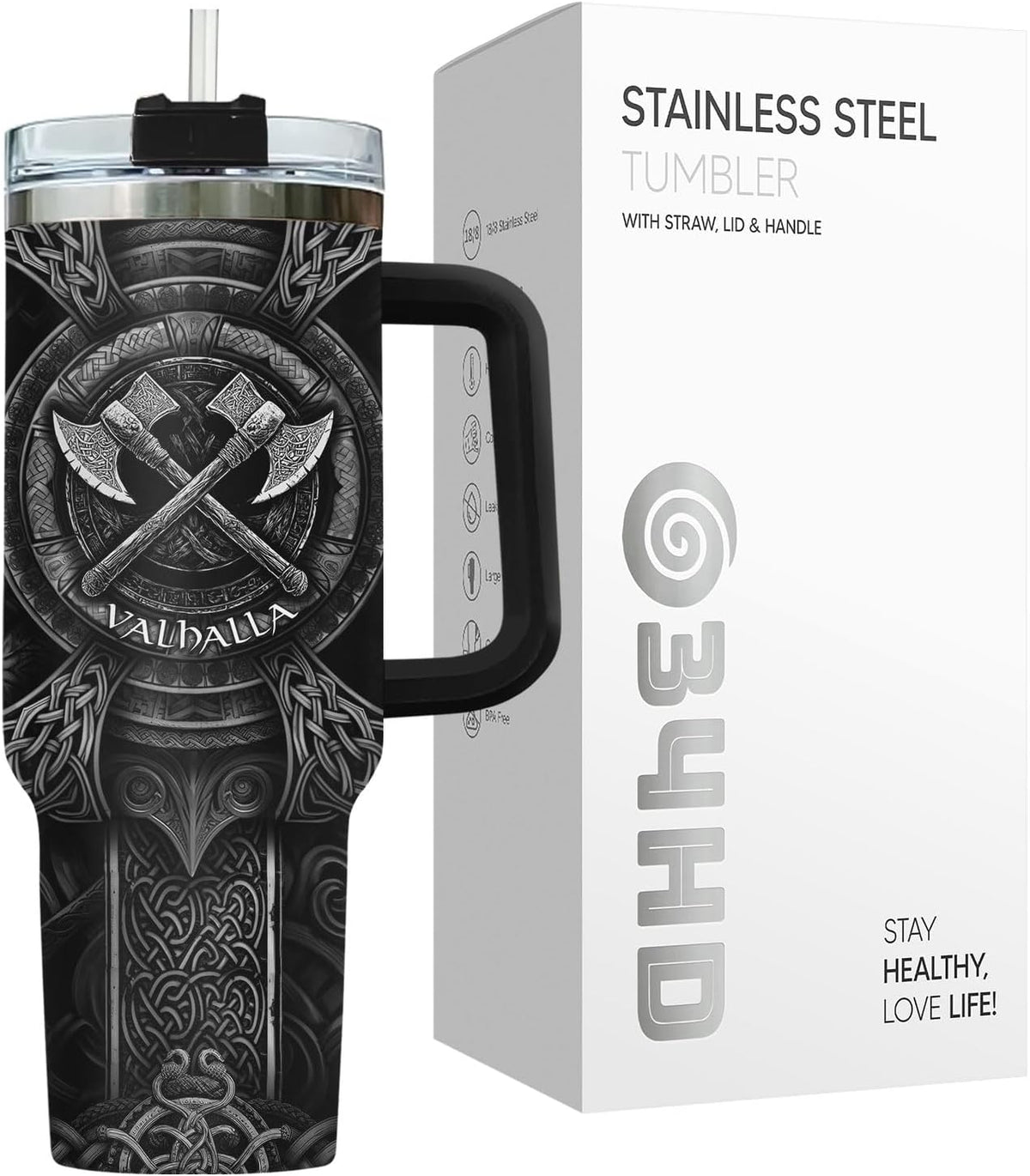 Dad Dadman Funny 40 oz Tumbler with Handle, Funny Dad Gift | Gift for Dad Tumbler 40oz, Cool Dadman Travel Mug, Funny Superhero Birthday from Daughter Son - Colors B
