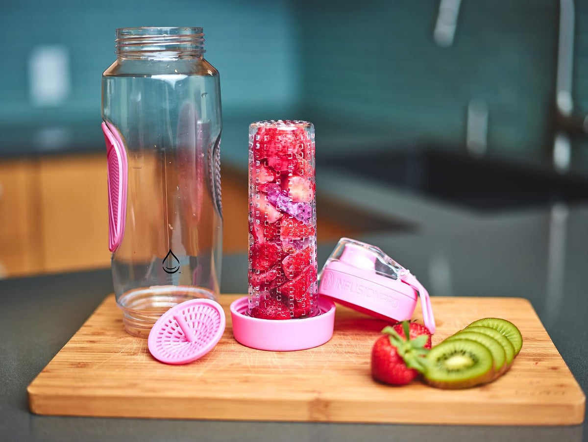 32 oz Fruit Infuser Water Bottle, Insulated Sleeve