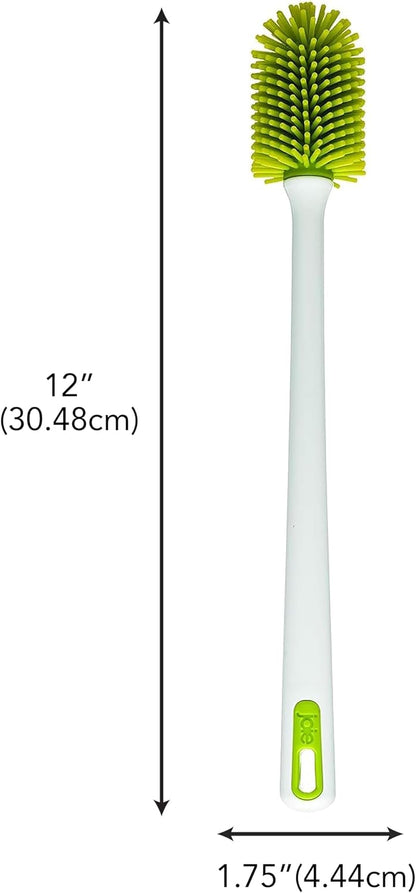 Joie Bottle Brush, Silicone Scrubber with Long Handle, Ideal for Cleaning Water Bottles, Baby Bottles and Glasses, Gentle Non-Scratch Bristles, Handy Kitchen Gadget, Colors May Vary