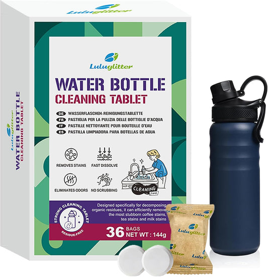 Water Bottle Cleaning Tablets for Bottle Bright 36 tab blister Safe to Use