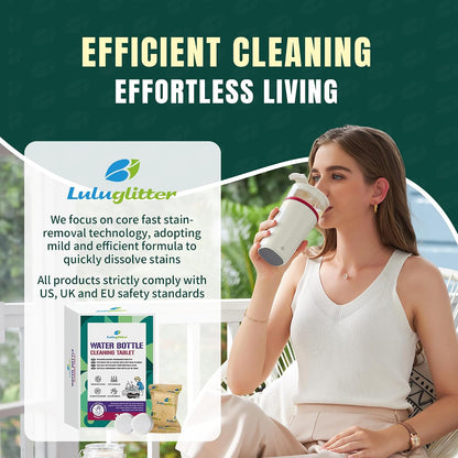 Water Bottle Cleaning Tablets for Bottle Bright 36 tab blister Safe to Use