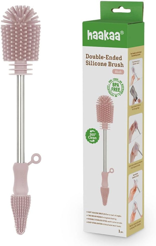 Food-Grade Silicone Double-Ended Cleaning Brush (Brush-Blush)