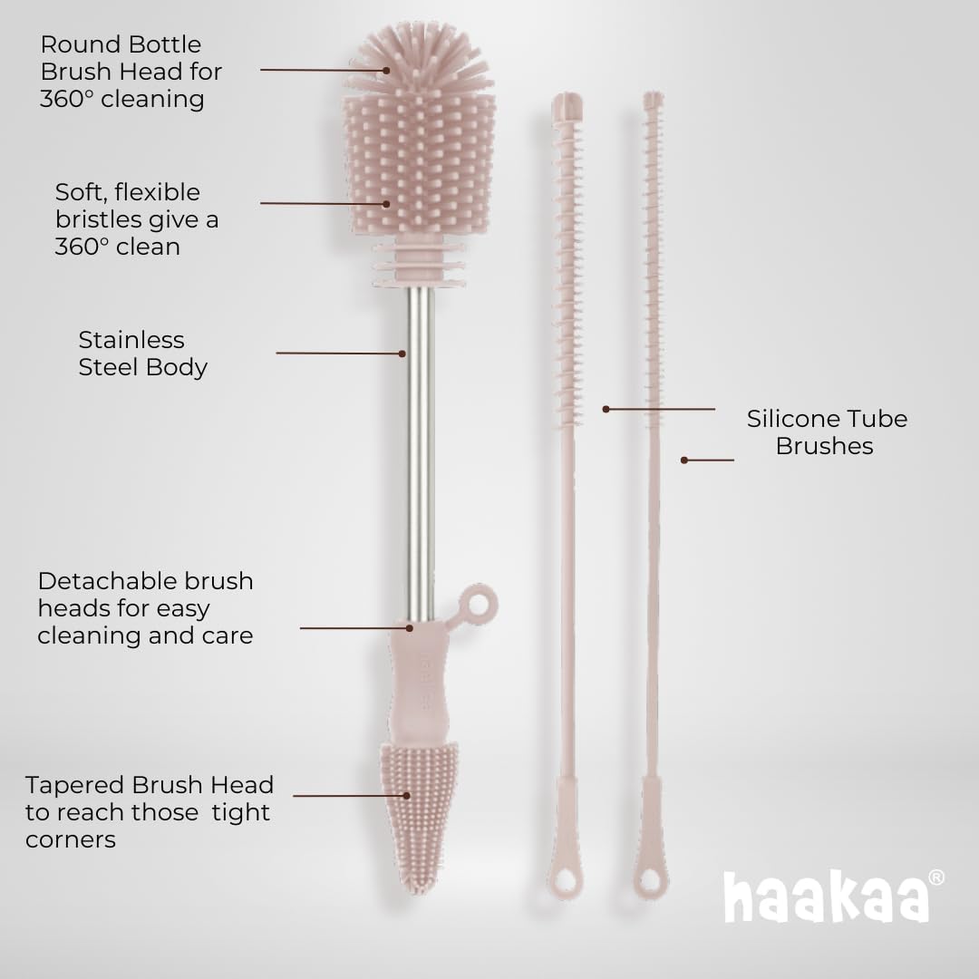 Food-Grade Silicone Double-Ended Cleaning Brush (Brush-Blush)