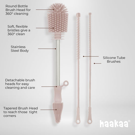 Food-Grade Silicone Double-Ended Cleaning Brush (Brush-Blush)