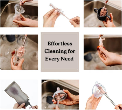 Food-Grade Silicone Double-Ended Cleaning Brush (Brush-Blush)