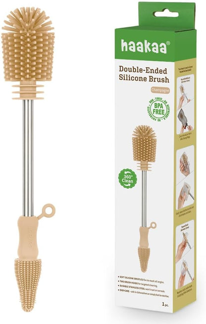 Food-Grade Silicone Double-Ended Cleaning Brush (Brush-Blush)