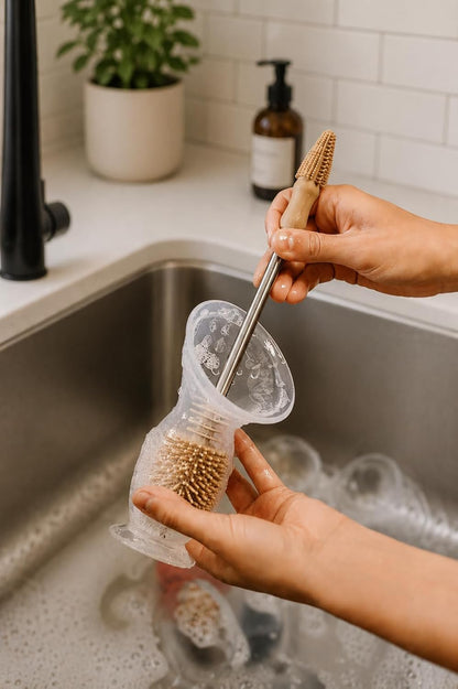 Food-Grade Silicone Double-Ended Cleaning Brush (Brush-Blush)