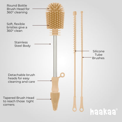 Food-Grade Silicone Double-Ended Cleaning Brush (Brush-Blush)