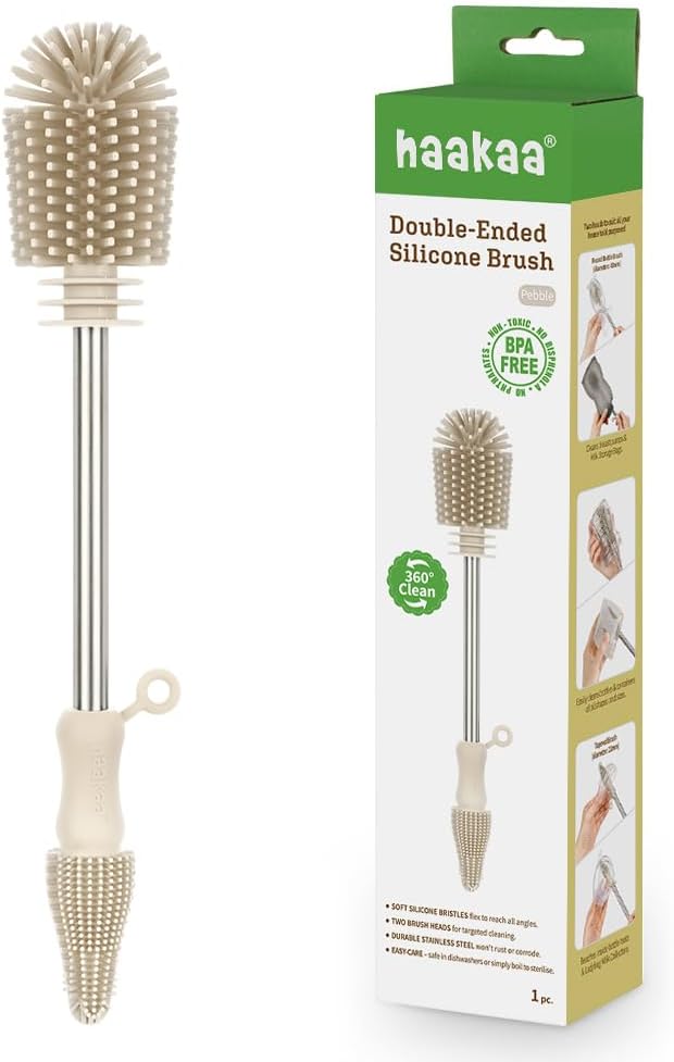 Food-Grade Silicone Double-Ended Cleaning Brush (Brush-Blush)