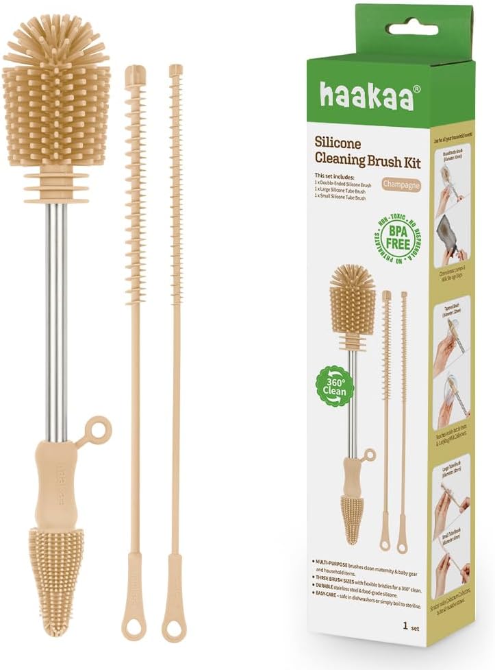 Food-Grade Silicone Double-Ended Cleaning Brush (Brush-Blush)