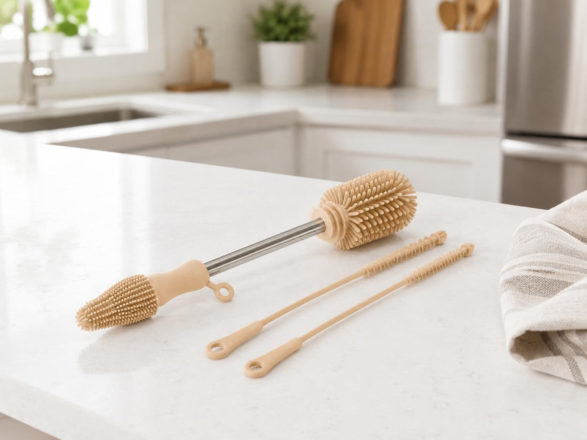Food-Grade Silicone Double-Ended Cleaning Brush (Brush-Blush)